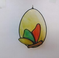 "Hímes tojás" tiffany ablakdísz