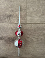 Retró karácsonyfadísz : üveg csücsdisz