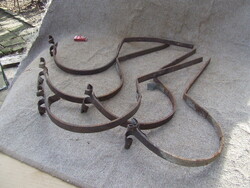 Régi kovácsolt tárgy csatornavas 5 db