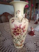 Nagy méretű! Zsolnay orhida mintás váza