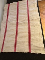 Antik házi szövésű len–kender abrosz – Alföld / Felvidék, 1900–1940