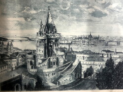 BLAHOS RUDOLF ( 1917-1986 ): HALÁSZBÁSTYA Sorszámozott Rézkarc 88/100