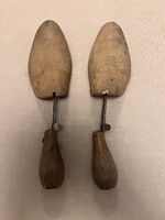 1950-es évekbeli fa cipőtágító pár – suszter eszköz 42–43 – Vintage magyar darab