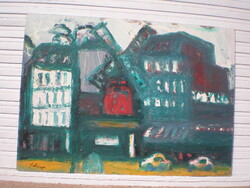 SCHÉNER MIHÁLY CSODÁLATOS MOULE  ROUGE FESTMÉNY . PÁRIZSI MOULE ROUGE .