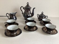 Bajor ezüstmázas kávéskészlet -Bavaria 6 személyes .