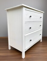 IKEA Hemnes Komód 3 Fiókos Szekrény Sublót Tároló Fehér Fa Fából Vintage