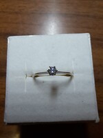 14 kt fehérarany 0,14 ct gyémánt gyűrű 