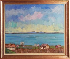 Pasztell Balaton (50x60) (Kilátás Fonyódra)