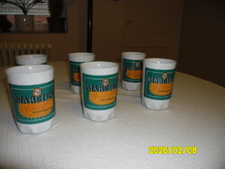 ZSOLNAY  sörös pohár 6 db