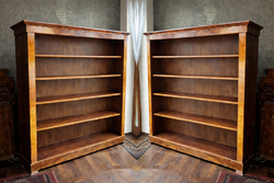 Biedermeier stílusú könyvespolc 2db