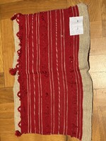 Régi kézzel szőtt len-pamut párnahuzat – Dél-Dunántúl / Alföld, 1920–1940