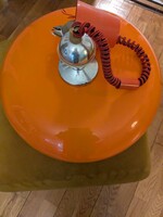 RETRO 1970-es évek vége, függő mennyezeti lámpa, narancssárga , mutatós , szarvasi lámpa