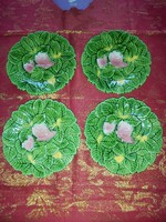 Körmöcbányai jelzett majolika falitányérok 4 db