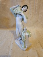 Zsolnay Vetkőző Nő,Szecessziós Ritka figura!