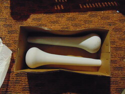 2 db. Patikai, gyógyszertári kerámia pisztillus, dörzsölő  DRASCHE