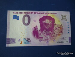 FRANCIAORSZÁG 0 EURO 2022 MAJOM GEPÁRD! RITKA EMLÉK PAPÍRPÉNZ UNC