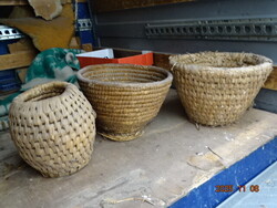 RÉGI SZAKAJTÓ KOSÁR TERMÉNY TÁROLÓ KUPULYKA ( KERTI DEKOR ) 3 DB !!!!