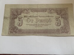 Öt PENGŐ / 1944 / Vörös Hadsereg