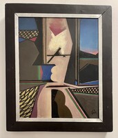 Csík István (1930-2022) 35x29 cm EREDETI olajfestménye