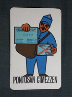 Kártyanaptár,Magyar posta,levél címzés,grafikai,postás,1967
