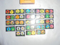 Retro rajzos műanyag lapocskák - 23 darab együtt - Tazó ?