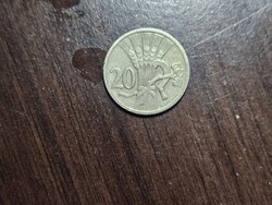 1924-es 20 Heller, Csehszlovákia VF +