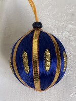 Gyönyörű retró kézműves gönb karácsonyfa dísz.