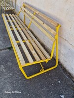 Retro szánkotalpas pad régi kerti pad retro csővázas pad