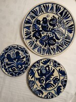 Korondi kerámia tányér Tófalvi Lajos - 3 db