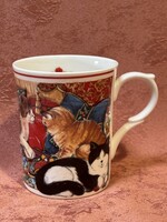 Angol cicás porcelán bögre