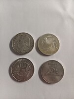 4 DARAB NÉMET,NSZK, EZÜST 5 MÁRKA. GOTTLIEB FICHTE,DÜRER ,STB.