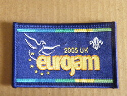 Egyesült Királyságbeli cserkész Eurojam 2005 tábor résztvevőinek jelvénye