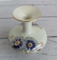 Zsolnay porcelán búzavirág mintás váza!