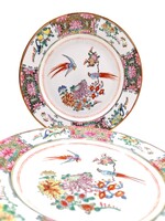 Gyönyörű Kínai "Rose Canton" Süteményes Tányér Készlet (18 cm) – Madaras Minta