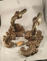 Antik florentin faragott fa falikar pár 901