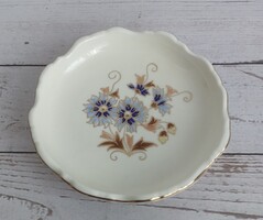Zsolnay porcelán búzavirág mintás tálka!