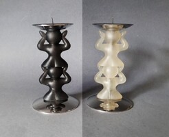 Maurizio Scutellà posztmodern gyertytartó-pár Mepra Italy 1990 ritka!