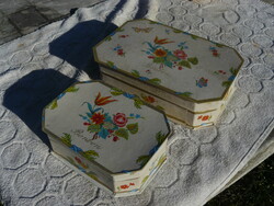 Régi , retró papír díszdoboz , Duna Csokoládégyár , bonbon , édesség doboz 2 db