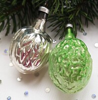 Régi üveg dió karácsonyfa dísz  6cm ár /db
