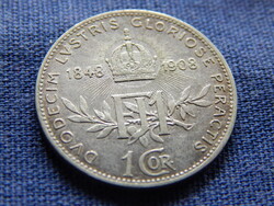 Osztrák-Magyar Monarchia jubileumi 1 Corona 1908  ezüst 0.8350 5g.
