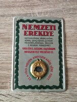 Nemzeti Ereklye irredenta emléktárgy fém lemez tábla