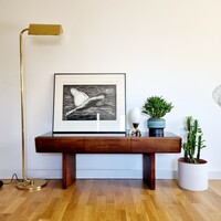 Art deco Halabala konzolasztal, tükrös szekrényke