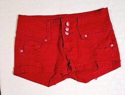 Élénkpiros Anule Jeans rövidnadrág