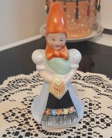 Bodrogkeresztúri Népviseletes lányka kerámia figura