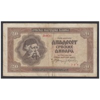 Szerbia,20 dinara 1941 F