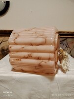 Art Deco rózsaszín lámpabúra