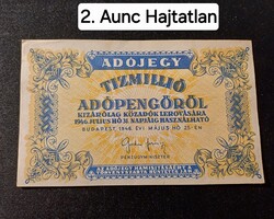 10 Millió Adópengő [ Aunc Hajtatlan ]