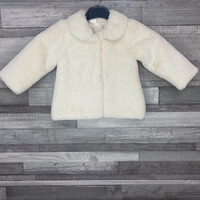 H&M kislány vajszínű műszőrme kabát 80