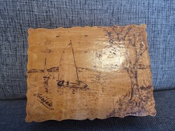 Balatoni Siófok vitorlás  fadoboz