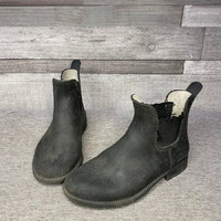 Decathlon Fouganza rövid szárú gyerek lovaglócsizma fekete talppal 30